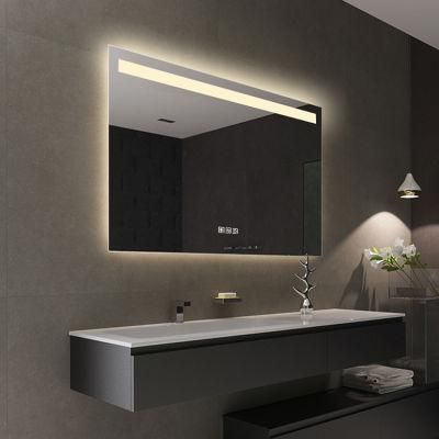 Hotel Bathroom Wall Hanging Mirror Rectangle Frameless Mirror LED