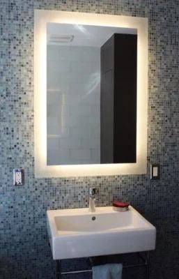 Modern Decorative Illuminated LED Bathroom Mirror with Touch Button Defogger