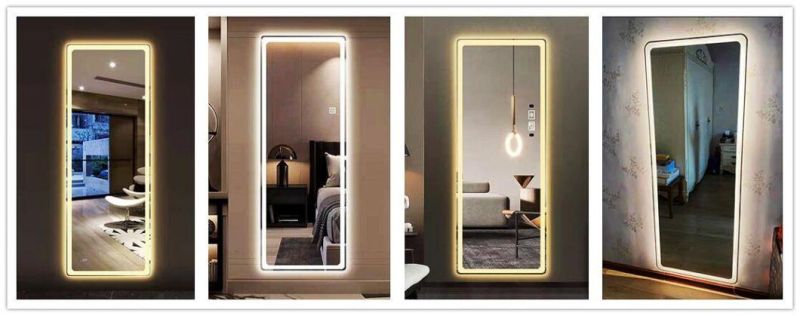 Home Decorative Bathroom Wall Mounted Dressing Makeup Smart LED Mirror with More Function Anti Fog Bluetooth