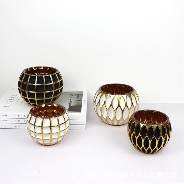 Wholesale Luxury Glass Ball Candle Holder for Decoration