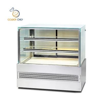 Cake Upright Kitchen Equipment 550L Cake Showcase Refrigerator with Right-Angle Glass Door for Bread Dessert Display