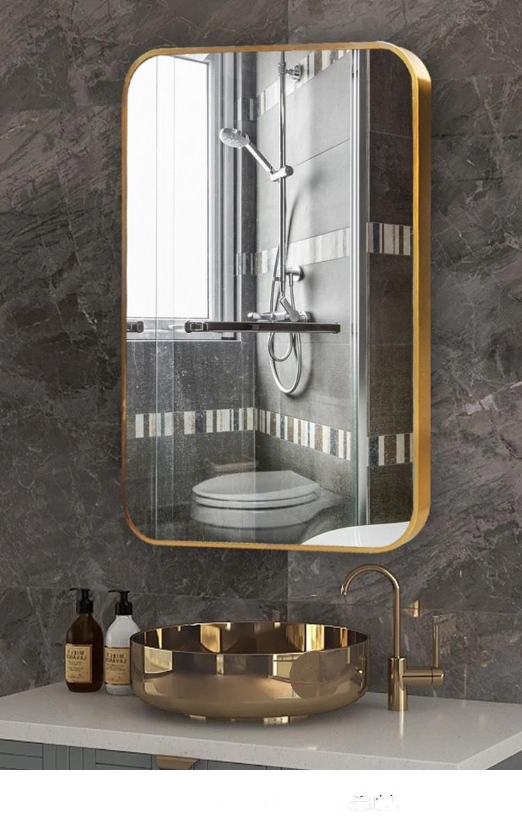 Irregular Silver Wall Decorative LED Laminated Smart Bathroom Vanity Mirror