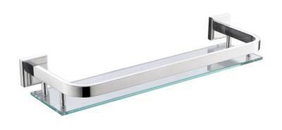 304# Stainless Steel Mirror Polished Glass Shelf One Layer Shelf Bathroom Clothes Shelf