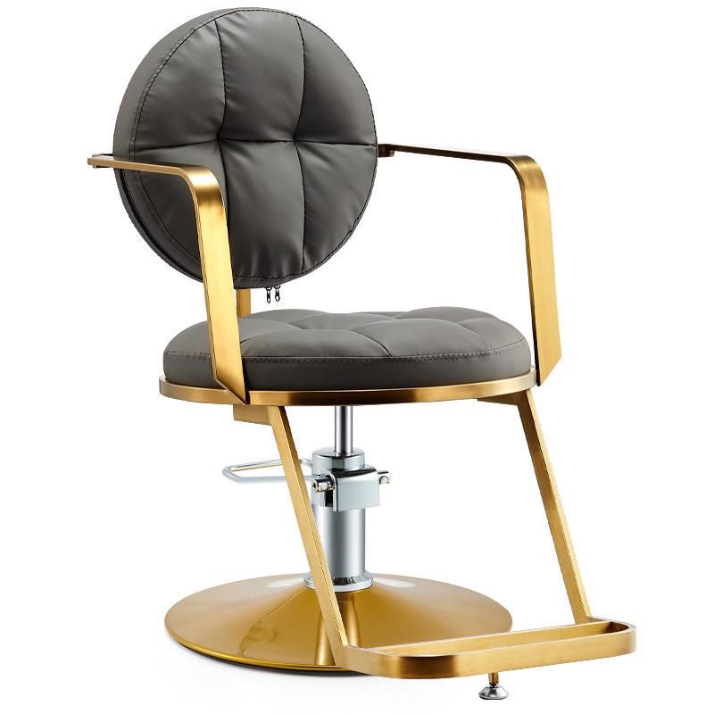 Hl-7248A Salon Barber Chair for Man or Woman with Stainless Steel Armrest and Aluminum Pedal