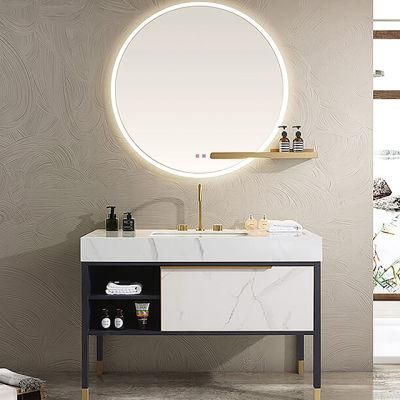 PA Luxury Double Sink Mirror Modern Bathroom Vanity Cabinet