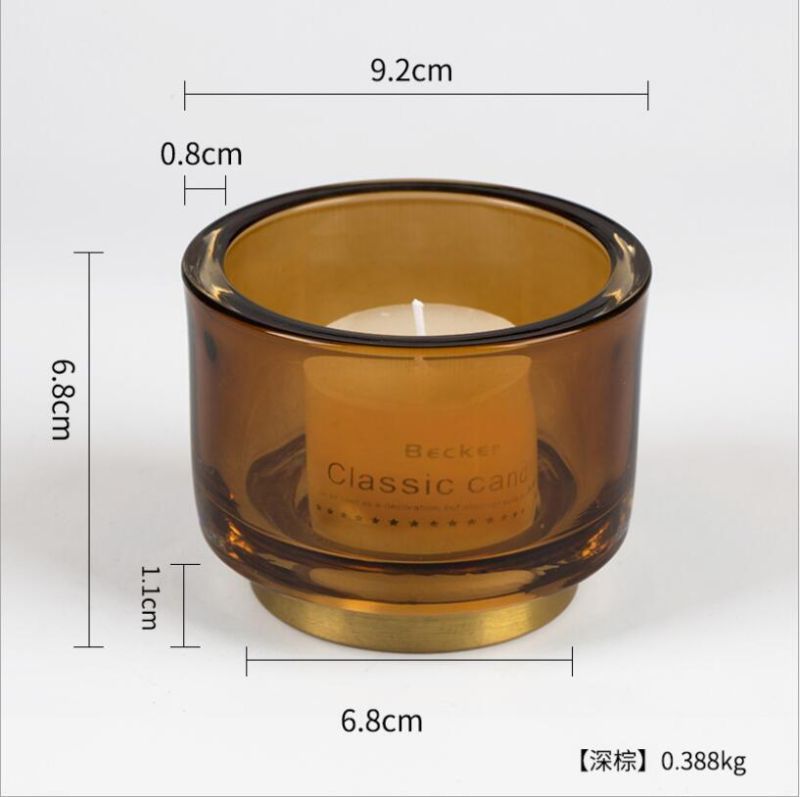 Vss Luxurious Thick Wall Tealight Glass Candle Holder for Home Decoration