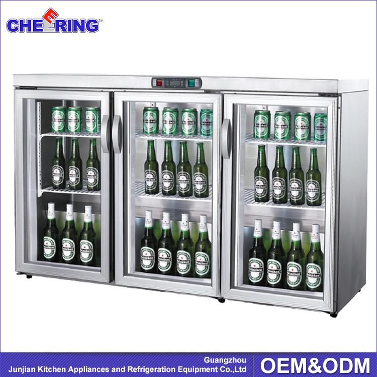 3 Glass Door Counter Top Beer Cooler Fridge Refrigerating Showcase for Restaurant Supermarket