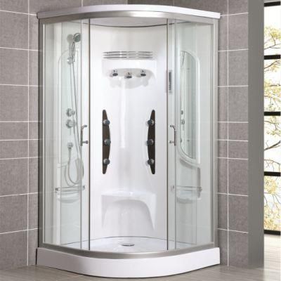 5mm Tempered Glass Sliding Door Simple Design Bathroom Shower Cabinets Cheap Shower Room Suites D Shaped Shower Cubicle