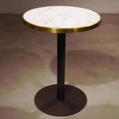 Modern Outdoor Stainless Steel Round Table on Sale