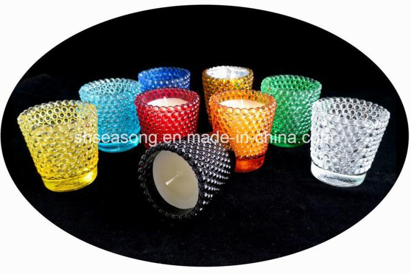 Glass Candle Holder with Plating / Candle Jar (SS1313)