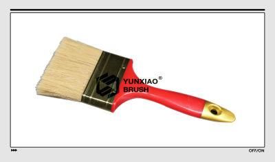 Well Selling Plastic Handle Paint Brush with Bristle Red