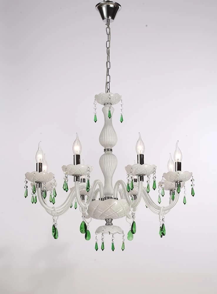 European Style Custom Luxurious Indoor Living Room Crystal Chandelier Green