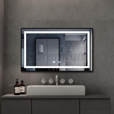 Dimmable LED Mirror Anti Fog Wholesale Luxury Home Decorative Smart Mirror Wholesale LED Bathroom Backlit Wall Glass Vanity Mirror