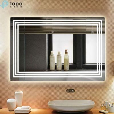 H500mm*700mm Wall Mounted LED Light Makeup Mirror for Luxury Hotel (MR-YB1-DJ004)