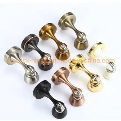 Door Fitting Door Hardware Zinc Alloy Door Stopper Magnetic Catch for Floor or Wall Mounted Door Stopper