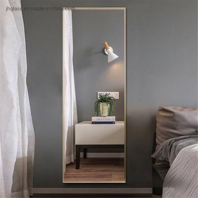 Hotel Bathroom Stainless Steel Framed Full Length LED Illuminated Lighted Mirror with Touch Sensor