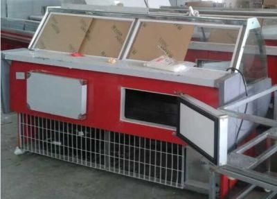 Back with Drawer Design Storage with Seafood Freezer Showcase Fish Meat Display Chiller Small Refrigerated Display Case