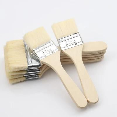 Factory Wholesale Long Handle Wooden Handle Soft Bristle Paint Brush Thin Handle Water-Based Paint Brushes