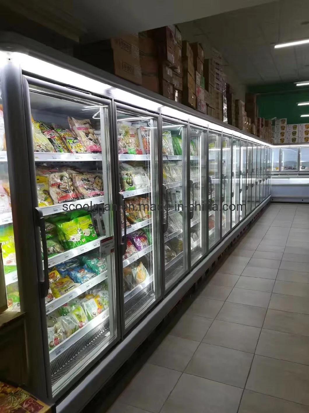 Commercial Vertical Glass Door Refrigerator Beverage Showcase Display Refrigerator