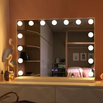 Hollywood Salon Vanity Bedroom Makeup Mirror with LED Light Bulbs