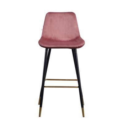 China Wholesale Restaurant Cafe Dining Room Furniture Modern Design Lounge Furniture Metal Stool Bar Chair