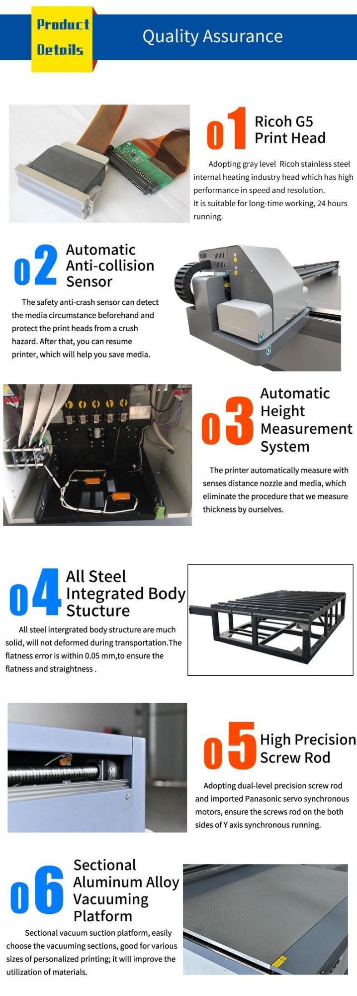 Yc2030L UV Flatbed Printer Inkjet Printer for Wood UV Printing Machine