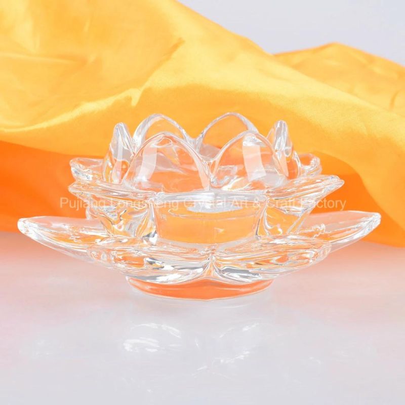 Glass Candle Sticker Crystal Wedding Desk Decors