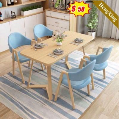 Foshan Furniture Wooden Rectangle MDF Top Dining Table with Chairs for Restaurant