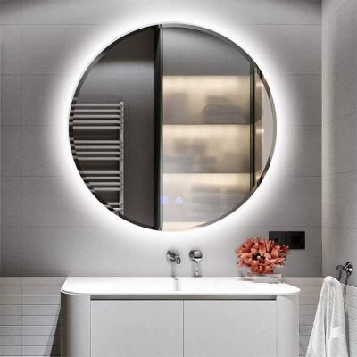 LED Lighted Bathroom Round Mirror Easy Installation Anti-Fog Wall Mounted Makeup Mirror with Lights China Supplier