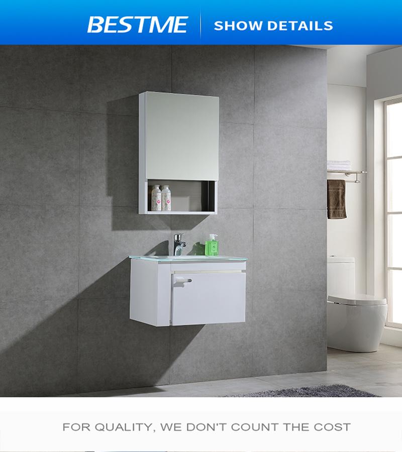 Small Size Stainless Steel Bathroom Cabinet with Glass Basin by-B6208-60