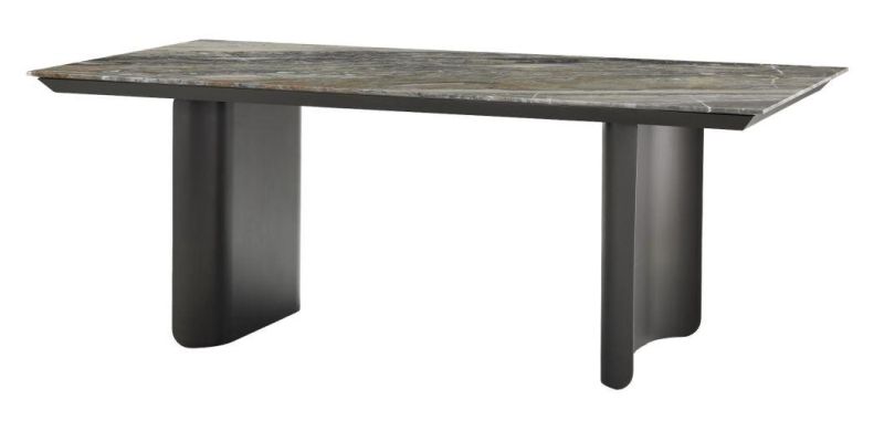 FT155 (1.8 M) Natural Marble Dining Table, Italian Latest Design Natural Marble Dining Table in Home and Commercial Custom