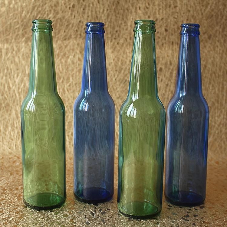 330ml Emerald Beer Bottle Empty Bottle Beverage Glass Bottle Refined Beer Bottle Wine Cabinet Decorative Wine Bottle Glassware