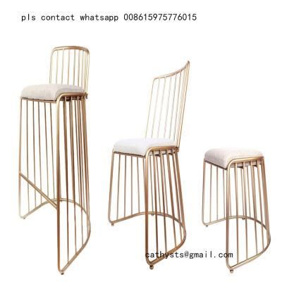 Customized Hairline Gold Stainless Steel Table Chair for Restaurant Furniture