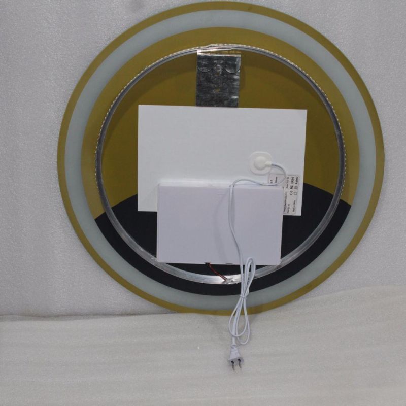 Round Bathroom Mirror LED Light Mirror Anti-Fog Hotel Wall Hanging Toilet Vanity Mirror Bluetooth