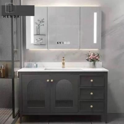 Customized Designs Grey/Green/Pink/Whte Bathroom Cabinet Ceramic Basin Vanity