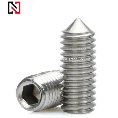 Stainless Steel Hexagon Socket Set Screw with Cone Point