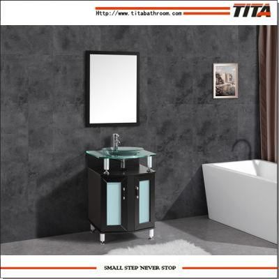 Tempered Glass Top Bathroom Cabinet T9148-24E