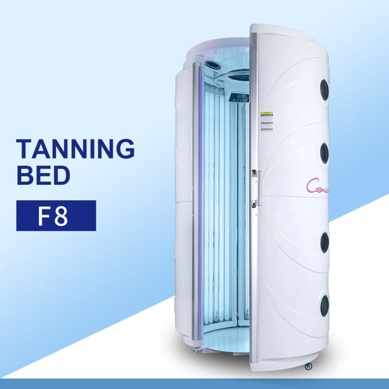 Sunshine Vertical F8 Solarium Aluminium Glass Sunroom for Airbrush Tanning Machine Stand up Beds Sale