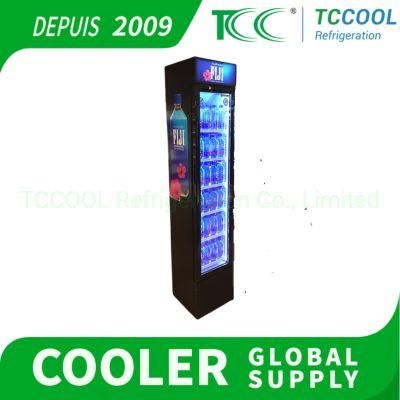 Slim Line Vertical Display Cooler Showcase Beverage Refrigerator with Glass Door