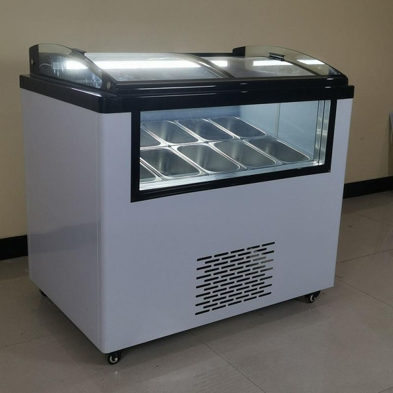 Shcx-Commercial Window Version2022 New Design Factory Price Ice Cream Rapid Freezing Cabinet /6barrels/10boxes/10racks-Cxsd206