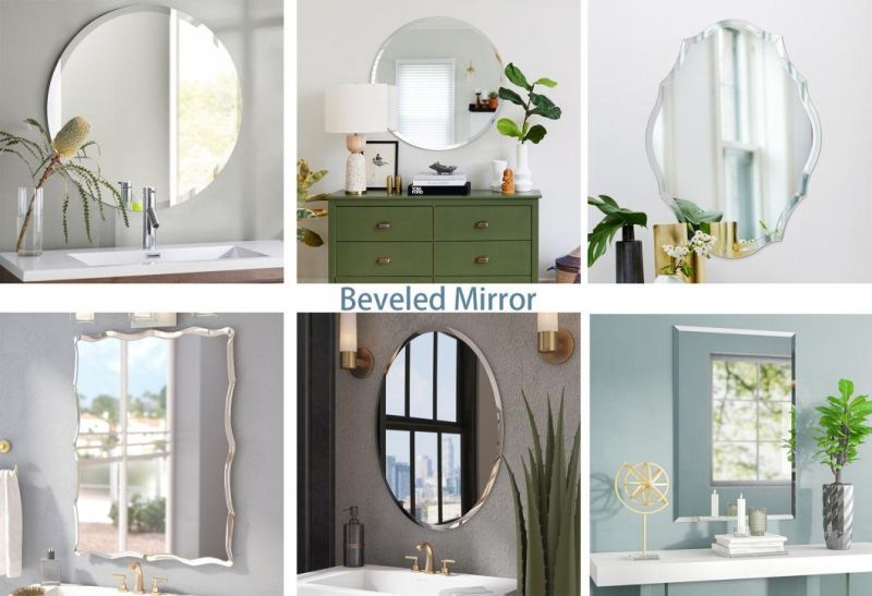 Modern Home Decor Metal Rectangle Framed Mirror Wholesale Framed Wall Bathroom Mirror for Luxury Home Furniture