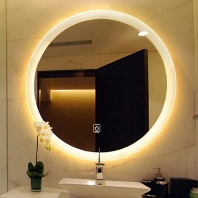 Factory Round Illuminated LED Bathroom Mirror with Demister Pad