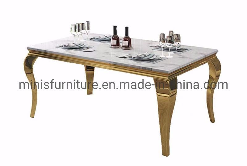 (MN-DT06) Hotel/Restaurant Wedding Banquet Glass Metal Dining Tables