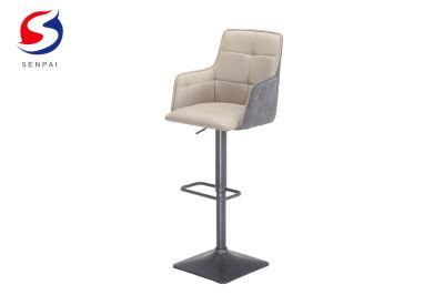 Home Furniture Swivel Fabric Surface Adjustable Bar Stool Bar Chairs for Cafe Living Room