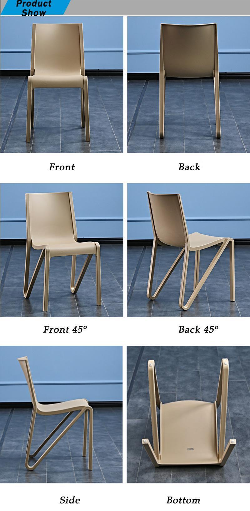 Wholesale Cheap Plastic Stackable Outdoor Furniture Garden Dining Chair Ms Frame Polyurethane Chair