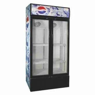 OEM/ODM Fan Cooling Showcase Chiller Cooler Showcase for Bottle Beverage Drink Display in Supermarket Store