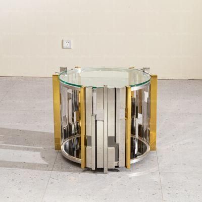 Chrome Stainless Steel Modern Mirror Gold Coffee Side Table