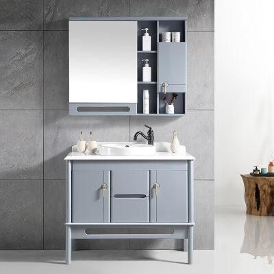 Most Fashionable Mirrored Cabinet Factory with Washbasin and LED Mirror