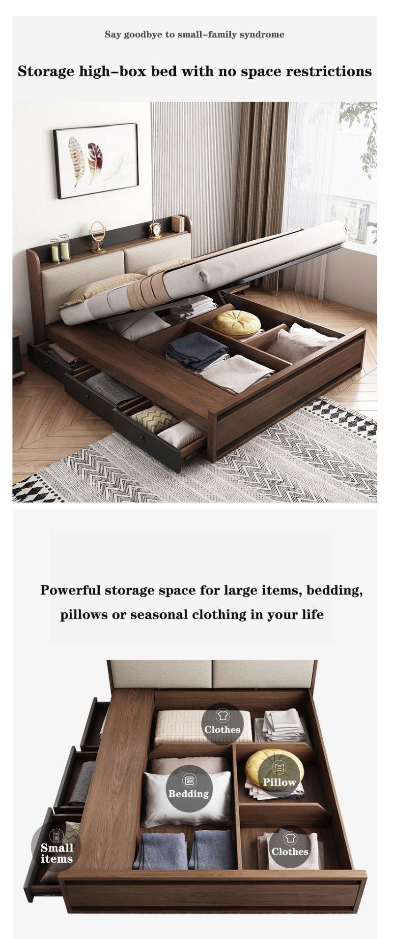 Wholesale Modern Design Single Size Wall Bed Bedroom Hotel Apartment Furniture Wooden Sofa Double Size Beds