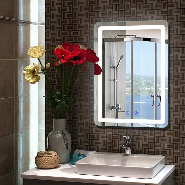 Wholesale Smart Household LED Bathroom Wall Mounted Furniture Mirror with Touch Screen Anti-Fog